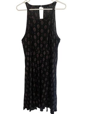 torrid Black Sleeveless Printed Midi Dress